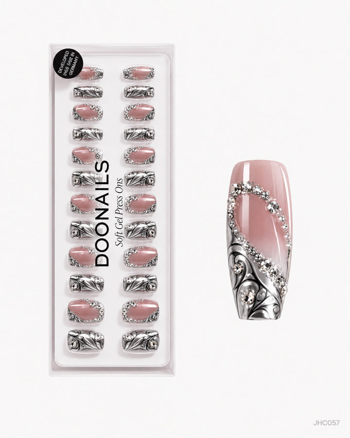 Silverornament – lang firkantet – pakke – JHC057