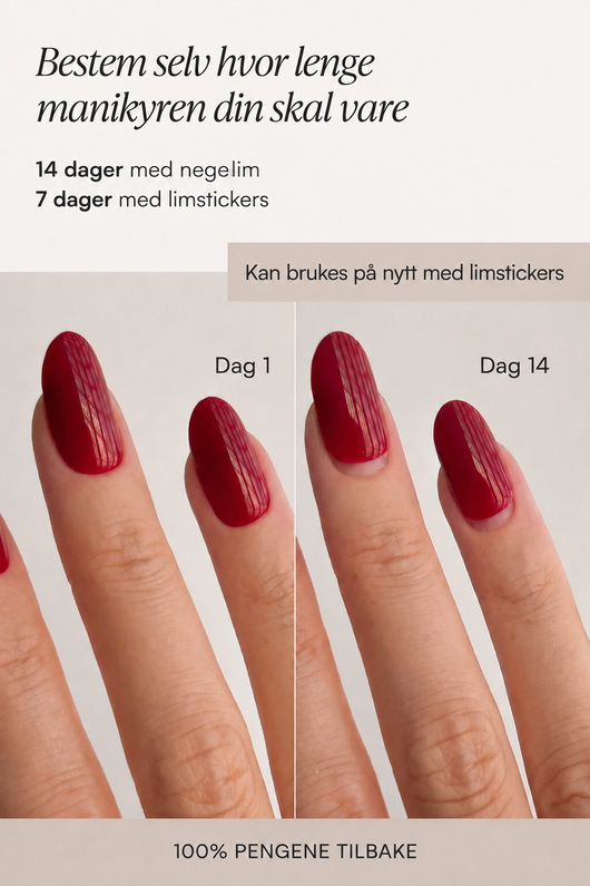 Velg holdbarhet med neglelim eller limstickers