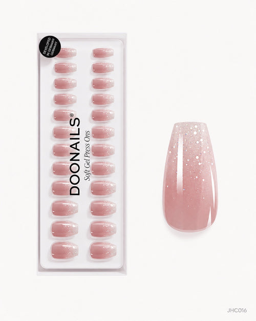 Rosa glitterombré – lang coffin