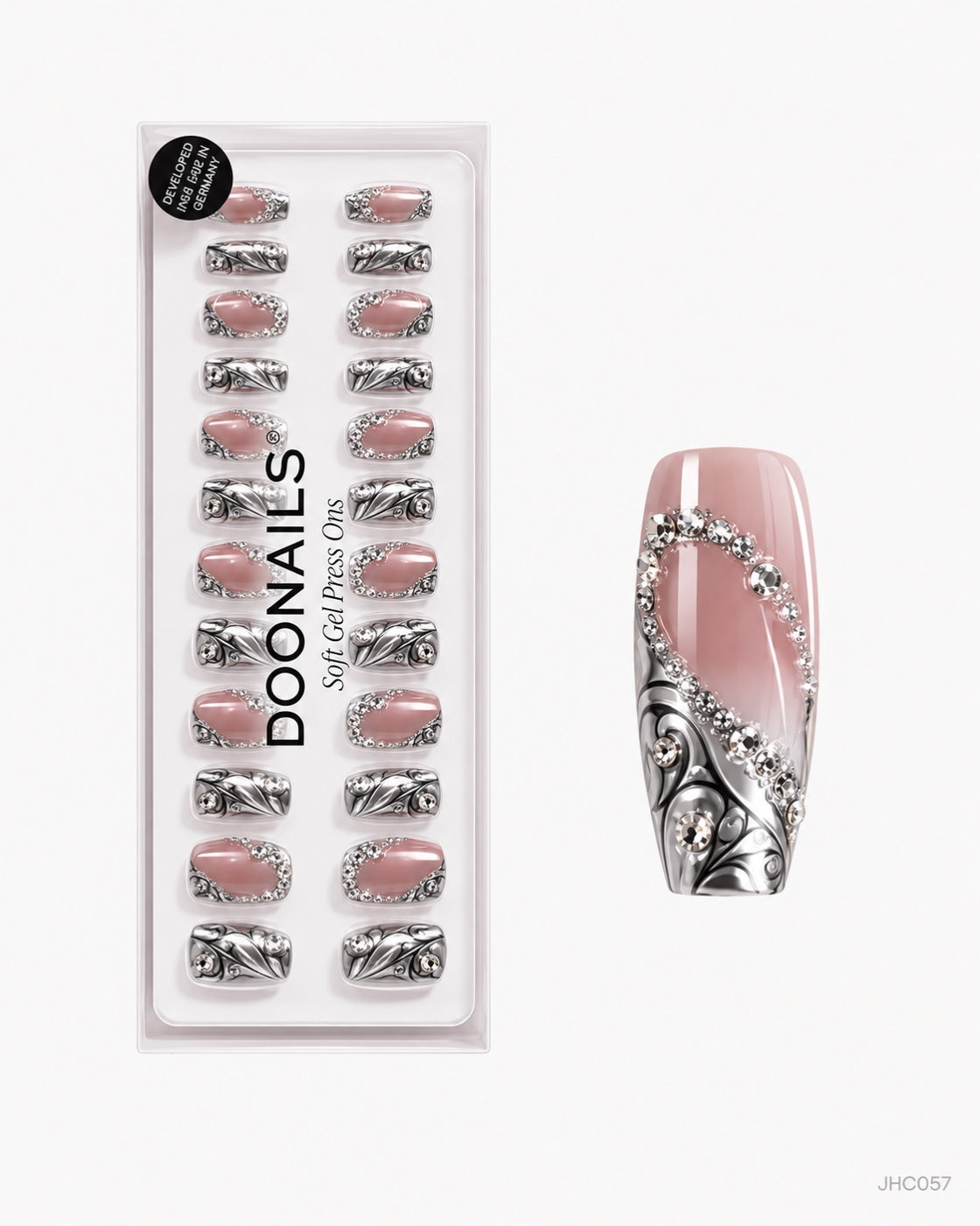 Silverornament – lang firkantet – pakke – JHC057