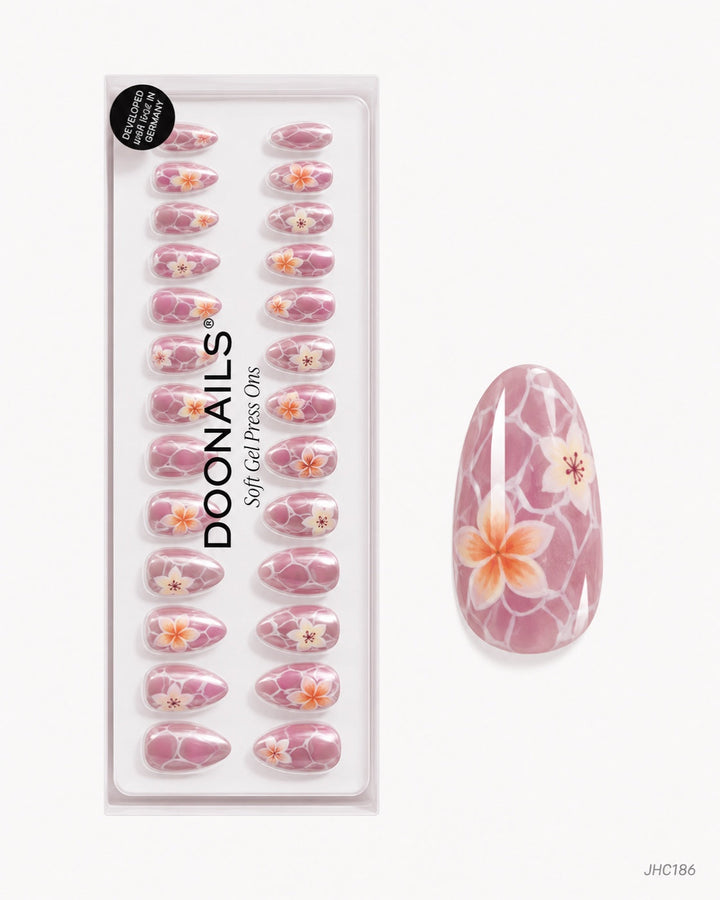 Lilla blomster – lang mandel – pakke – JHC186