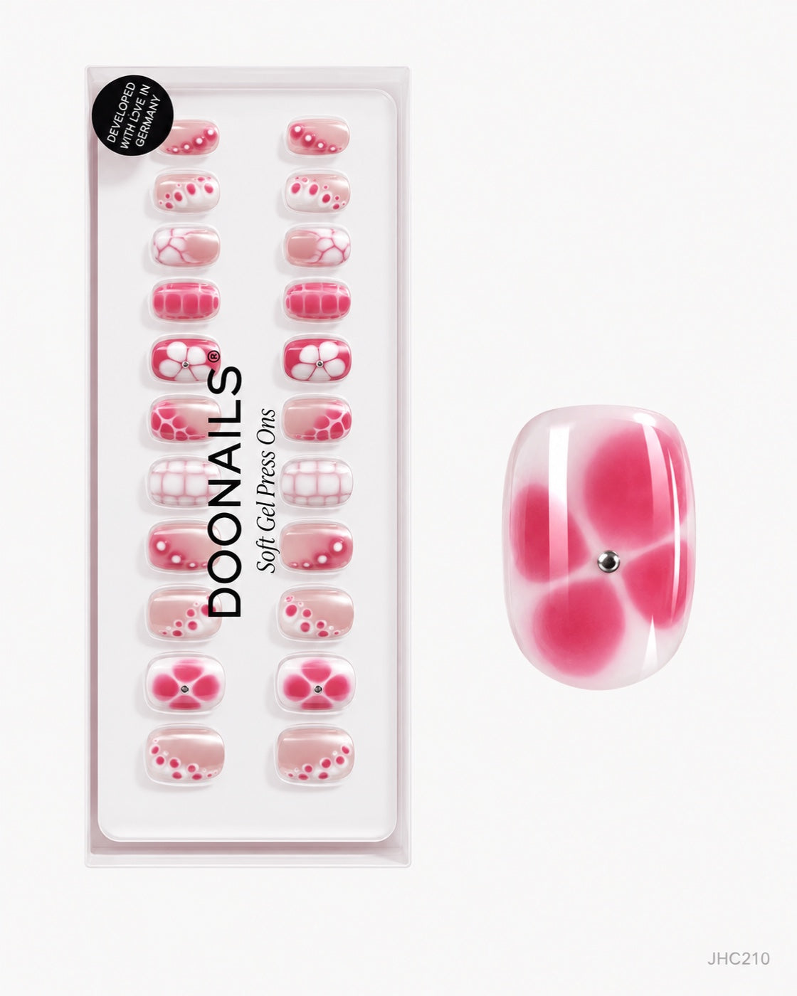 Rosa boblemiks – kort rund – pakke – JHC210