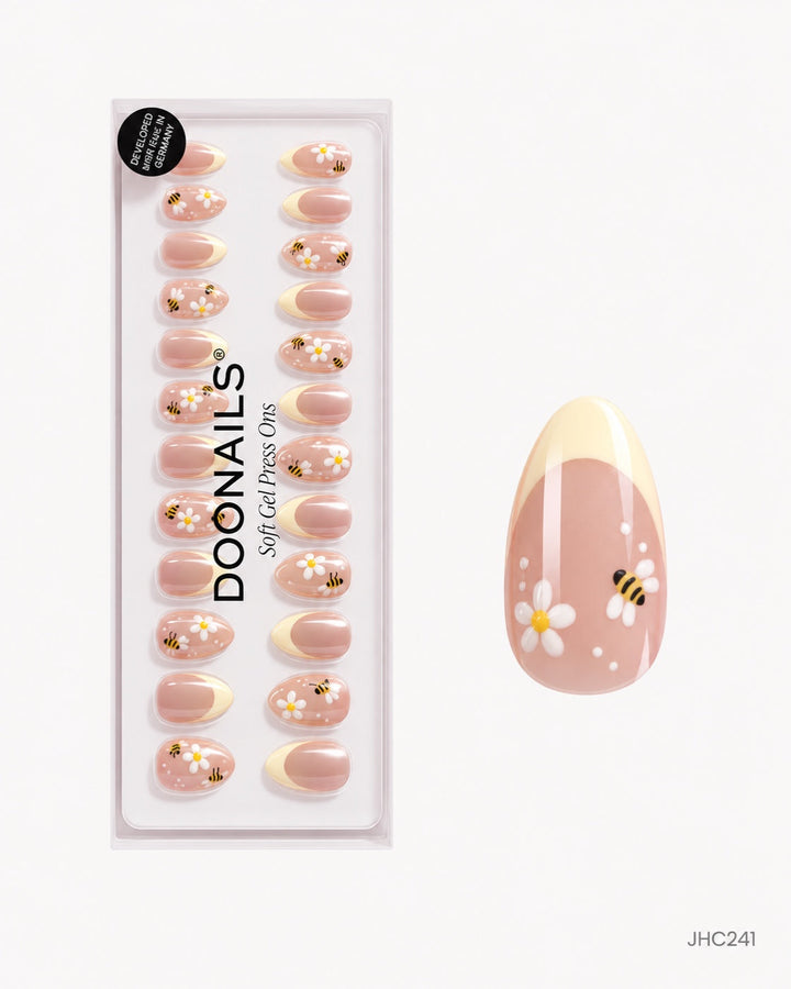 Vaniljefransk med blomster – middels mandel – pakke – JHC241