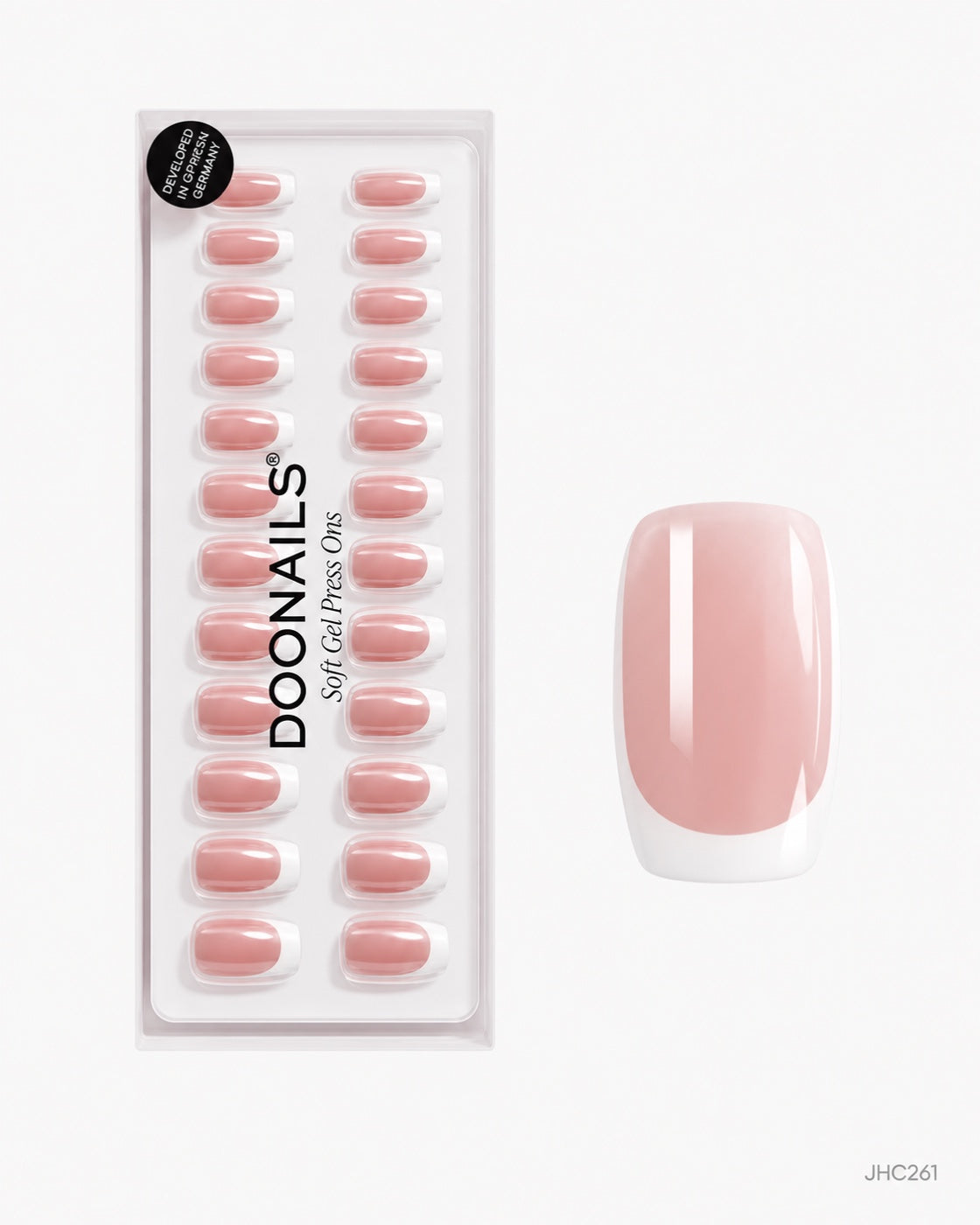 Rosa fransk – lang firkantet – pakke – JHC261