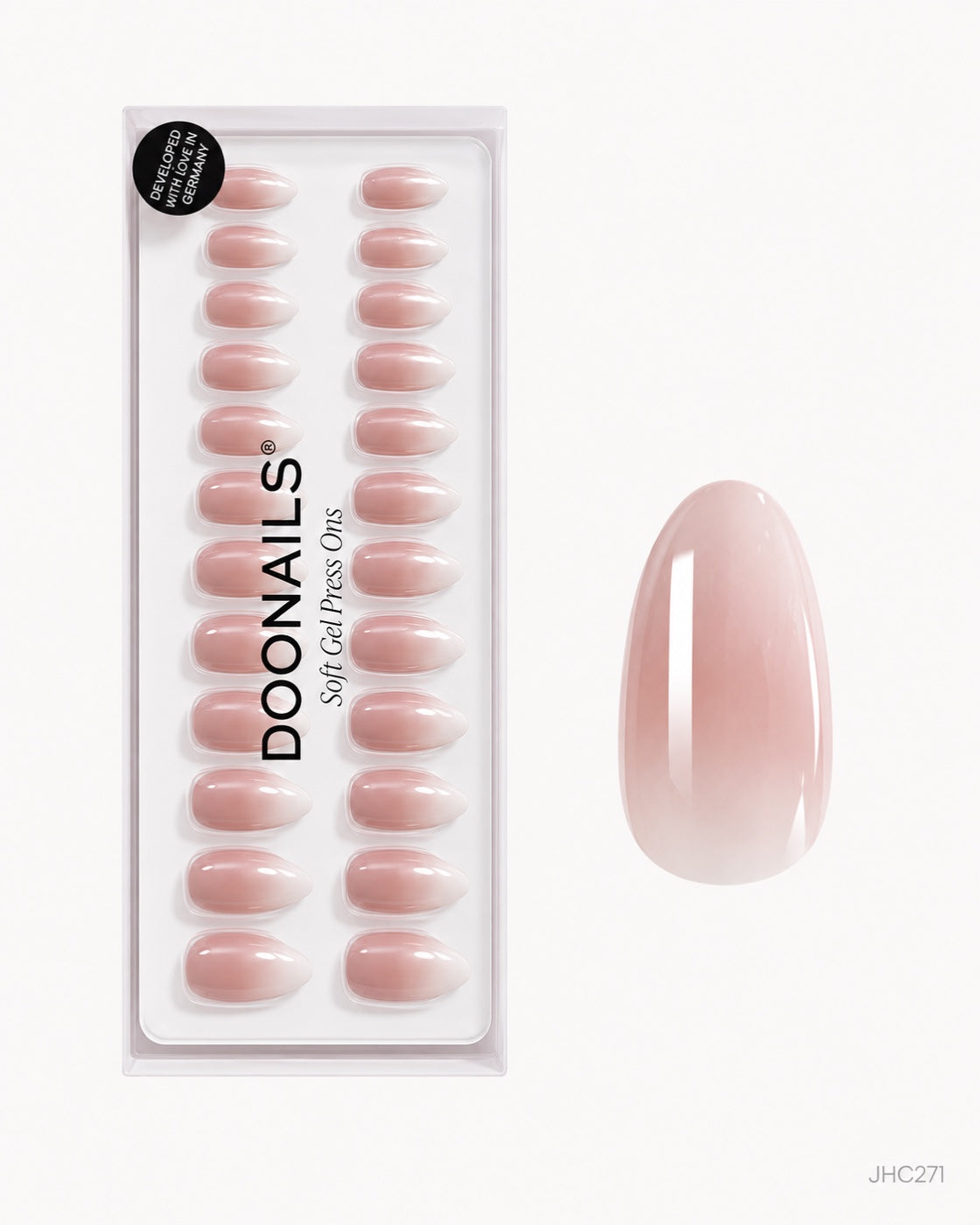 Nude ombré – middels mandel – pakke – JHC271