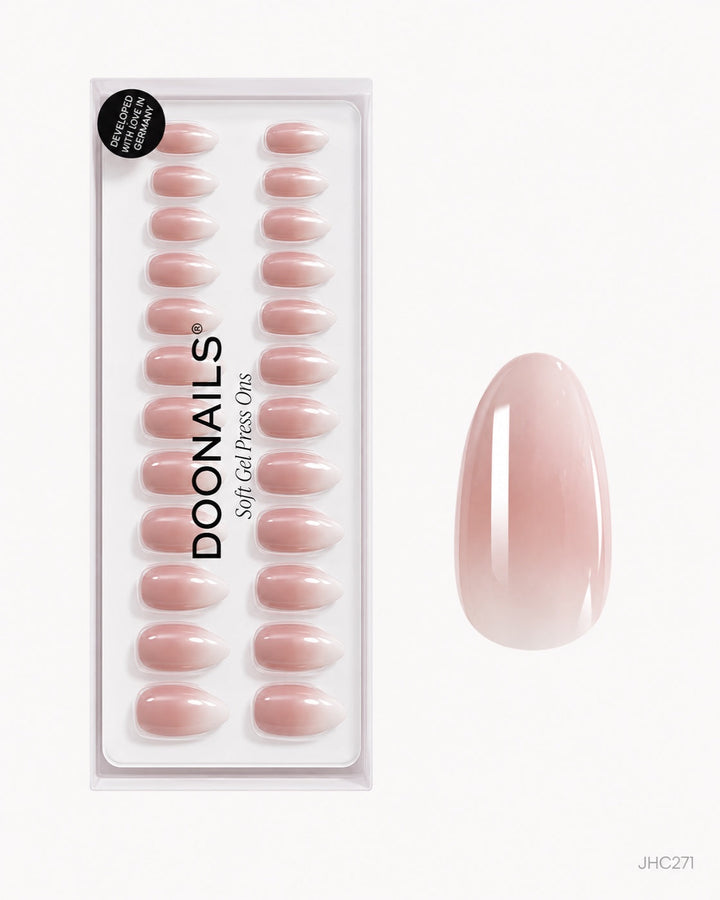 Nude ombré – middels mandel – pakke – JHC271