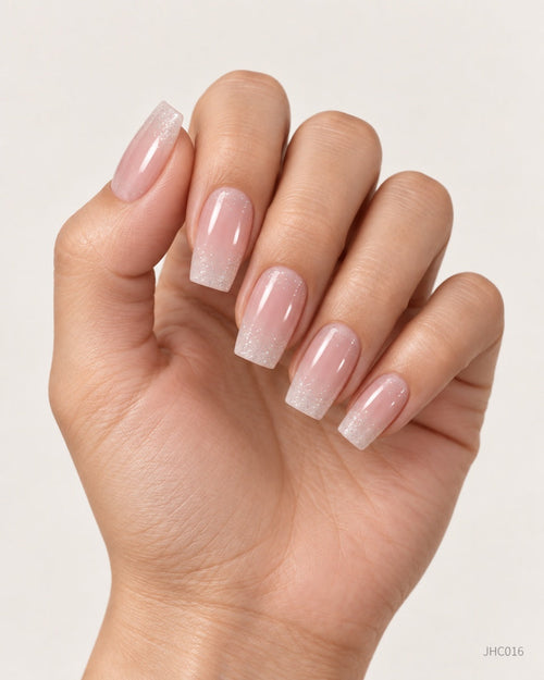 Rosa glitterombré – lang coffin