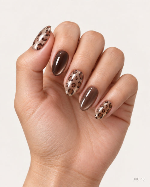 Brun leopard – middels lang mandel