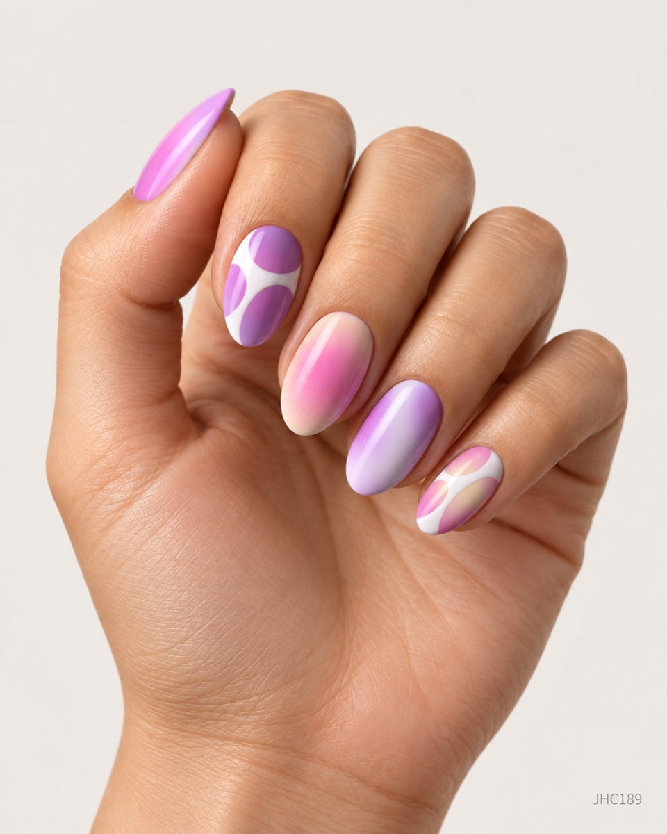 Rosa & lilla mix – middels mandel – JHC189