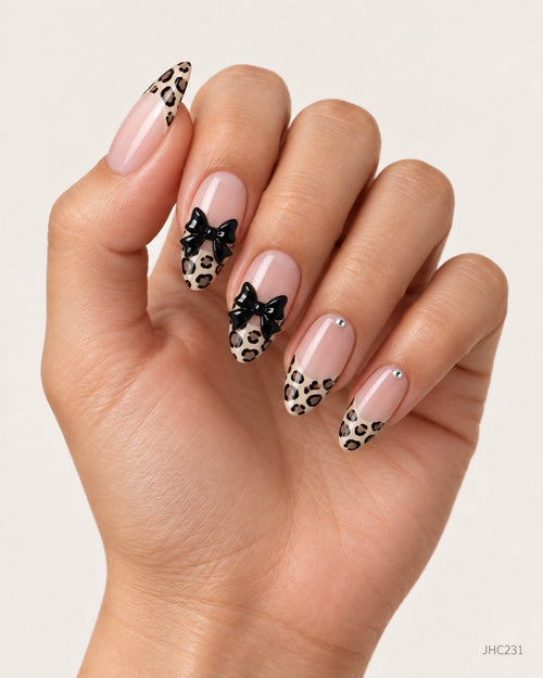 Leopard & svarte rosetter – lang coffin